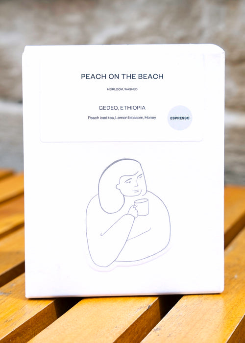 Peach on the beach